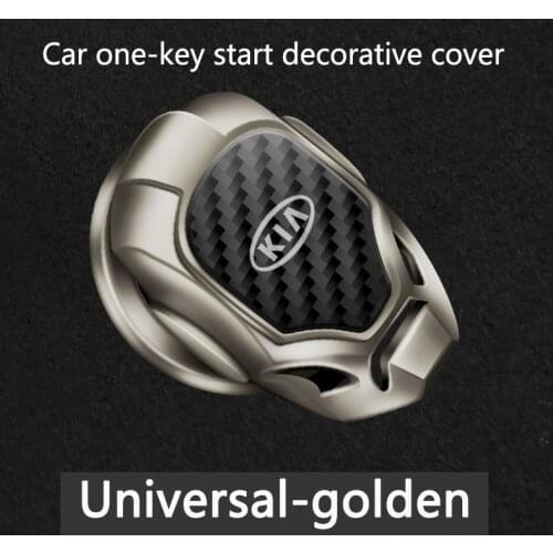 Car Interior Engine Ignition Start Button Protective Cover One-Key Start Button Decoration Car Accessories Universal