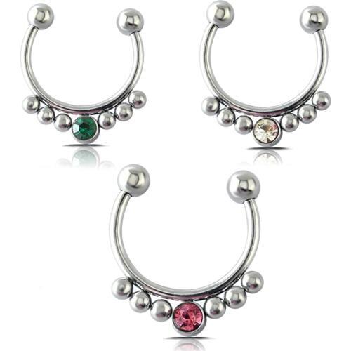 1.2*10*3/3mm Ring In The Nose Piercing Colourful Crystal Nose Piercing Rings Hot Product Nose Piercing Rings Body Jewelry
