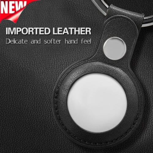 For Apple Airtags Leather/Silicone Case Protective Sleeve For Apple Locator Tracker Anti-lost Device Keychain protective case