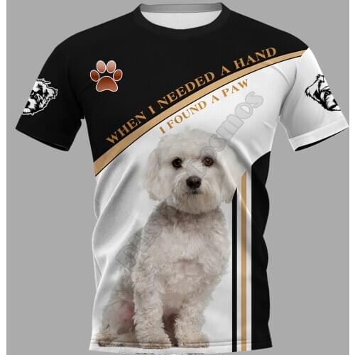 Maltese 3D Printed t shirts women for men Summer Casual Tees Short Sleeve T-shirts Funny Short Sleeve Drop Shipping 06