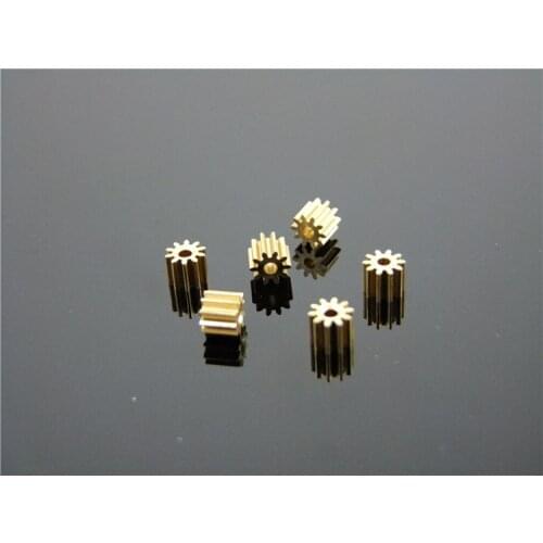 Mini Metal Copper Gears 10T 0.5 Modulus Aperture 2mm Motor shaft copper teeth