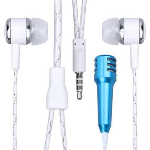 Mini Singing Microphone with Earphone for iPhone Android Smart Phone PC Laptop