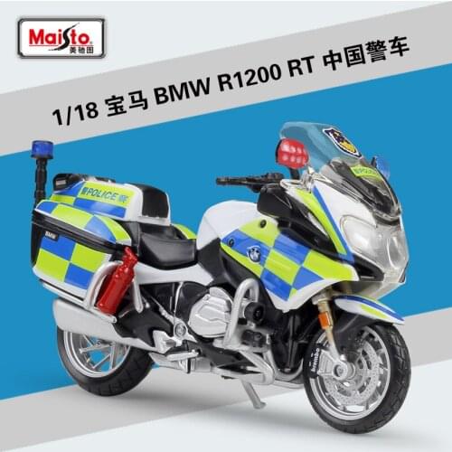 Maisto 1:18 R1200 RT Police Motorcycle Alloy Metal Motorbike Road Racing Model