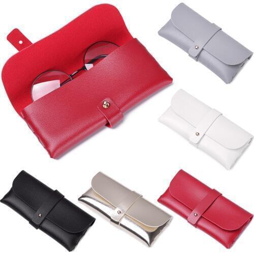 Fashion Vintage Men Women Portable Glasses Case Magnetic PU Leather Foldable Glasses Box For Eyeglass Oversize Sunglasses Bag