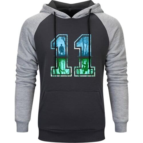 Mens Raglan Hooded No.11 Printing Fashion Casual Sweatshirt Hoodie Hipster Tops Clothing Pullovers Loose Fit Supoleron Hombre