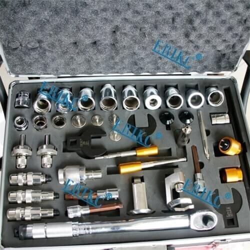 ERIKC Auto Common Rail Injector Dismantling and Diesel Injector Installing Tool Kits Total 40 Pieces