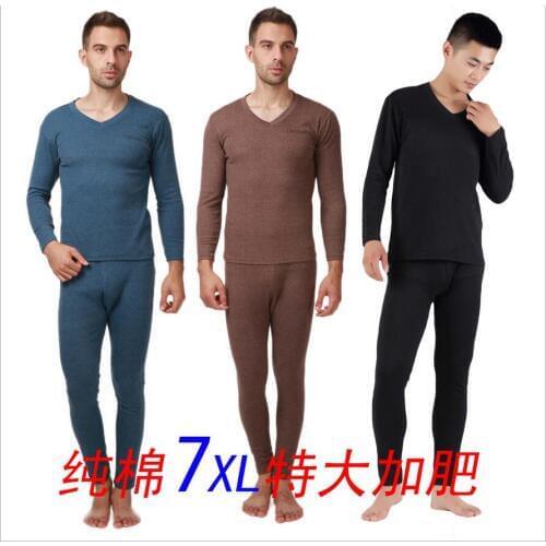 New arrival Manufacturers wholesale autumn winter mens sets comfortable cotton v collar super large obese plus size XL-7XL
