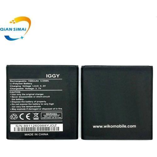 New 1500mAh Wiko iggy Battery for Wiko iggy mobile phone in stock+Tracking Code