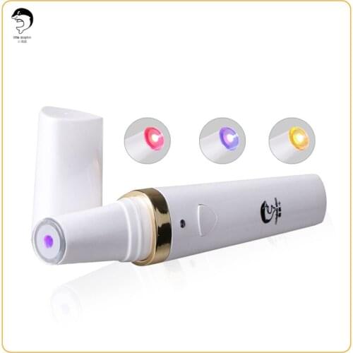 New Portable 3 color Light Acne Treatment Microcurrent repair skin Fast Acne Removal Pen
