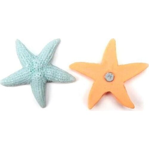 Wholesale Colorful Magnetic DIY Jewelry 3D Resin Fridge Magnet Starfish sea collection