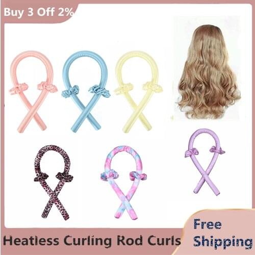 Heatless Curling Rod Curls Silk Ribbon Hair Rollers Sleeping Soft Headband Wave Rod Headband Lazy Curler Set Make Hair Soft
