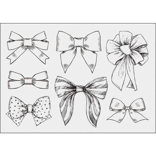 Bow Clear Stamp for DIY Scrapbooking/Card Making/Kids Fun Decoration Supplies A2044