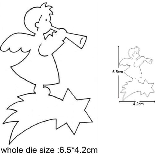 Merry Christmas Angel bell Frame Metal Cutting Dies Stencils for DIY Scrapbooking Decorative Embossing DIY Paper Cards