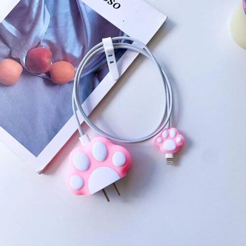Silicone Cable Accessory Animal Bite Cable Protector For iPhone 12 11Pro Max 18W 20 W Charging USB Data Cable Line Protection
