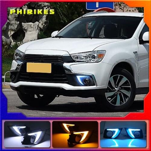LED DRL Daytime Running Lights Turn Signal Lamp Dual Color Pair for Mitsubishi Outlander Sport ASX RVR 2016 2017 2018 2019