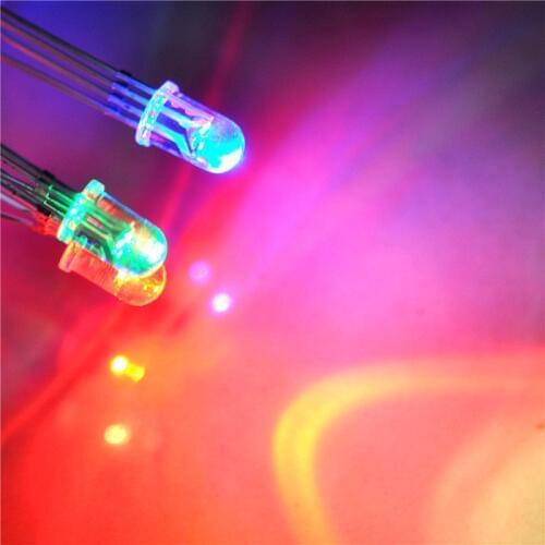 LED light-emitting diode 5MM full color RGB red, green and blue three-color all four feet LED (10pcs)