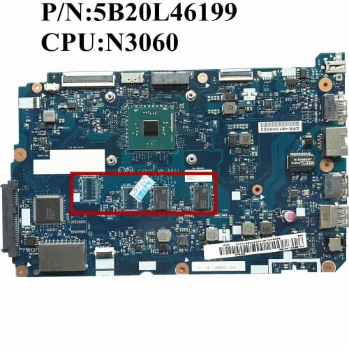 SZWXZY Excellent For Lenovo 110-15IBR With N3060 2G RAM 5B20L46199 CG520 NM-A804 Laptop Motherboard 100% Working