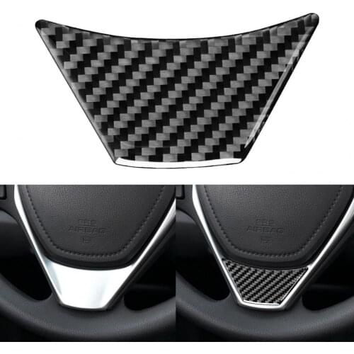 Easy Installation Practical Carbon Fiber Steering Wheel Decorative Cover Trim Wheel Trim Sticker Decorative