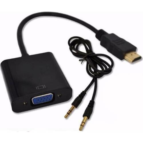 Universal HDMI To VGA Adapter Converter Male To Female Converter Adapter Digital To Analog Video Audio for PC Laptop Tablet