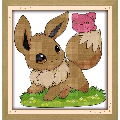 The Little Fox Counted Cross Stitch DMC 11CT Printed 14CT Cross Stitch DIY Chinese Cotton Cross-stitch Kit Embroidery Needlework