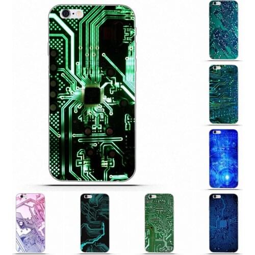 Wexoeq TPU Covers For Huawei G8 Honor 5C 5X 6 6X 7 8 9 Y5II Mate 9 P7 P8 P9 P10 P20 Lite Plus 2017 Motherboard Circuit