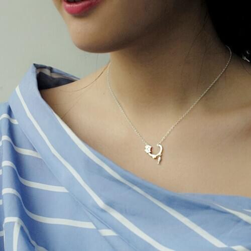 Cute kitten Pendant Necklace Elegant Womens Wedding Clavicle Chain Creative Fashion Party Jewelry Girl Gift