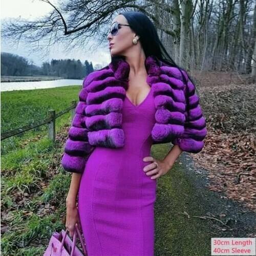 FURSARCAR 2020 Luxury Real Rex Rabbit Fur Coat Winter Women Design Genuine Natural Rabbit Fur Long Jacket Plus Size Outwear
