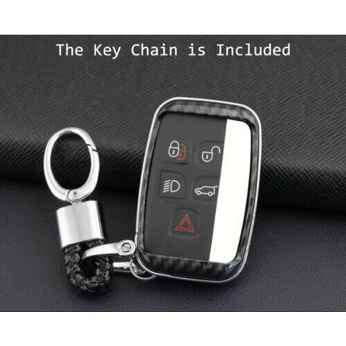 Hard Key Fob Shell For Jaguar Land Rover Case Cover Accessories Car remote control case Carbon Fiber
