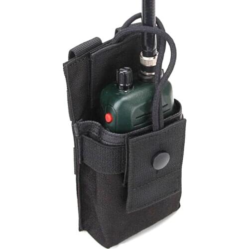 1000D Tactical Radio Pouch Walkie Holster Talkie Holder Waist Belt Bag Molle Radio Pouch