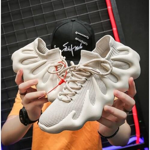 2021 volcanic coconut shoes 450 steamed buns couple shoes casual sports shoes breathable flying woven eight-claw mens shoes