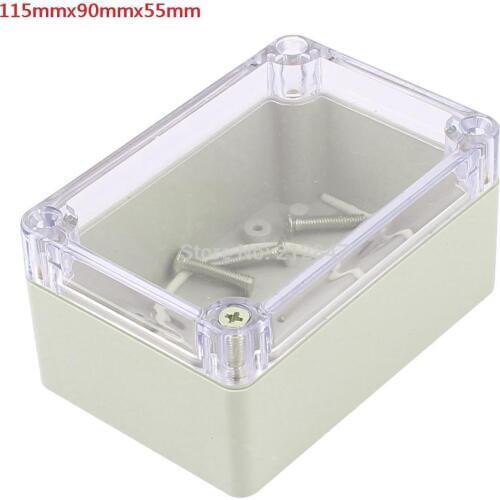 4.53"x3.54"x2.16"(115mmx90mmx55mm) ABS Junction Box Electric Project Enclosure Clear