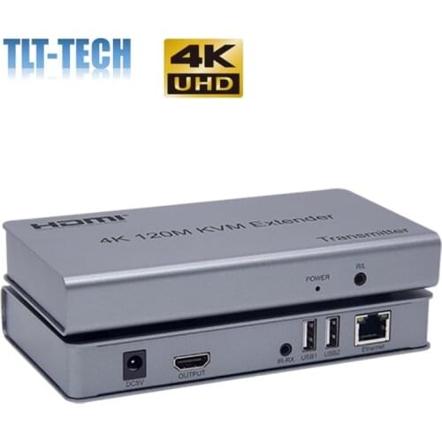 4K 120M KVM HDMI Extender By RJ45 Ethernet Cat5e Cat6 Cable Converter TX RX Support USB Mouse Keyboard Extension Touch Screen