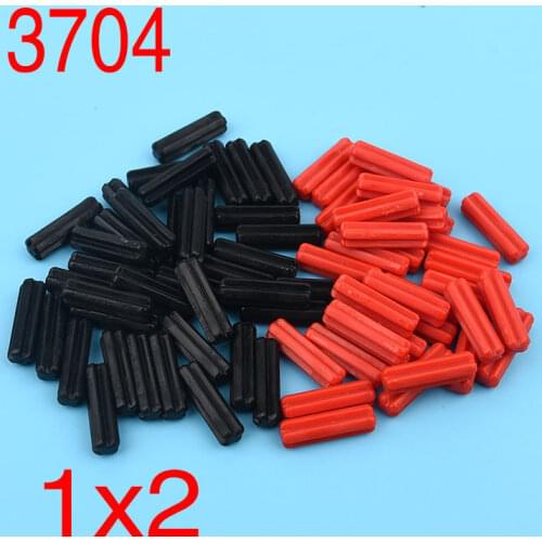 HUAZHI 50 Pcs 3704 high-tech building blocks cross shaft 1x2 axle parts and accessories construction education MOC assembly