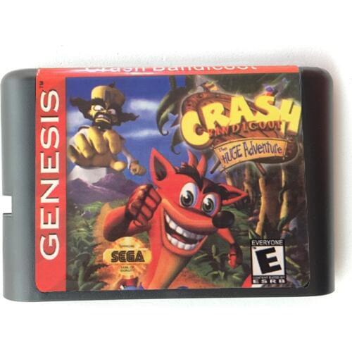 Crash Bandicoot 16 bit MD Memory Card for Sega Mega Drive 2 for SEGA Genesis Megadrive