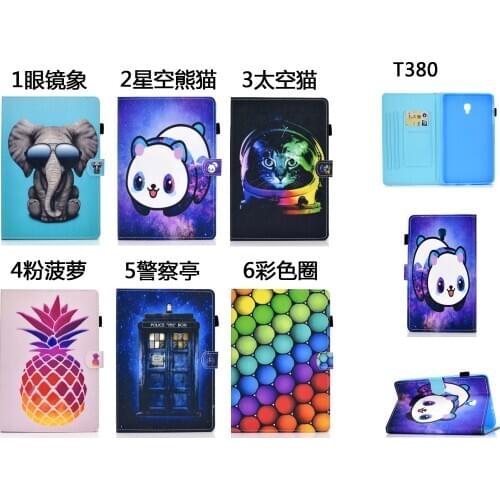 Flip Stand TPU+PU Leather Skin Cover Magnetic Smart Funda Case For Samsung Galaxy Tab A 8.0 2017 T380 T385 SM-T380 SM-T385 Coque