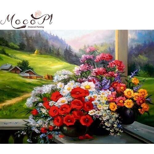 Flower,Diamond painting,Full,Diamond Embroidery,Round/Square,Colorful,Needlework,Mosaic,Crafts,Christmas Gift,Home Decor,Art