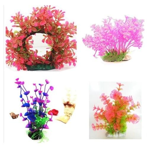Fish Tank Decor For Aquarium Decorations Goldfish Tank Landscaping Resin Craft Ornaments Fishing Fake Aquatic Plants Grass Seeds