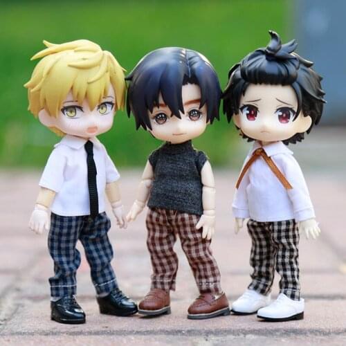 D03-P120 children handmade toy 1/12 ob11 GCS BJD.SD Doll Accessories doll clothes vintage lattice pants 1pcs