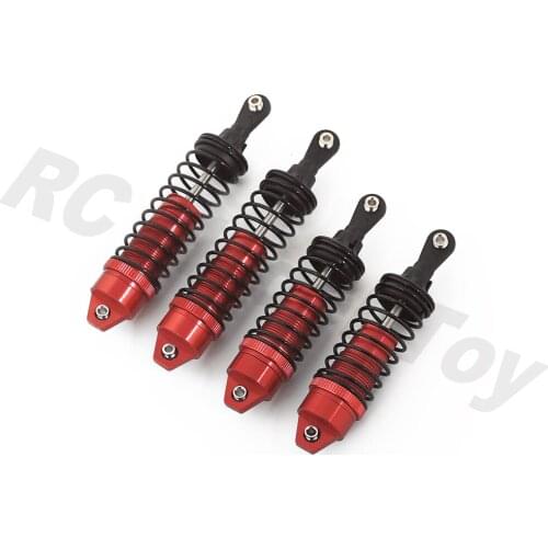 For 1/10 RC Car Short-Course Truck Traxxas Slash 4x4 Huanqi 727 4pcs Aluminum Alloy Front Rear Oil Shock Absorber Upgrade Parts