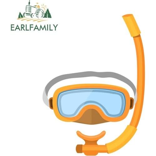 EARLFAMILY 13cm x 9.4cm for Scuba Diver Funny Car Stickers Anime Car Assessoires Decal Windshield Camper Graffiti Sticker Decor