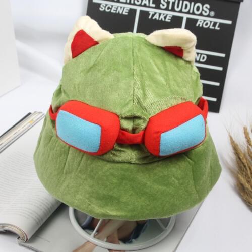 Hot sale 2017 kawaii Swift Scout Timor Teemos Hat Men Women LOL Merchandise side Cosplay Party Warm Hat Army Green Cap