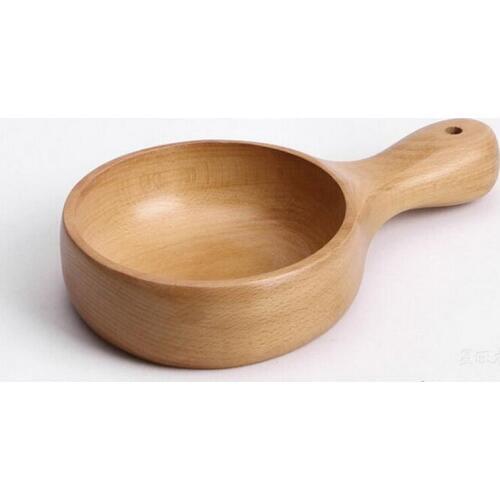 Wholesale price creative bar wooden salad bowl environmental Japanese wooden bowl custom beech wooden noodle bowl