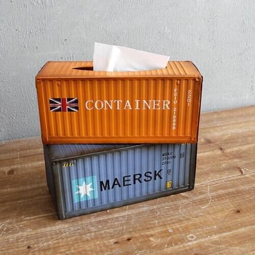 Retro Creative Container Design Iron Tissue Box Home Car Napkin Paper Container Metal Paper Towel Storage Case Home Decor
