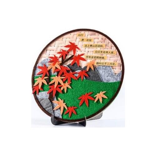 Non woven 3D manual DIY ancient poem sticker parent-child material bagPaste and make color paper
