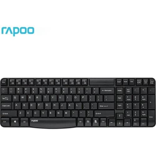 Original Rapoo E1050 Wireless Keyboard USB 2.4G Wireless Splash-proof For Home Office For Desktop Computers Laptops Multimedia