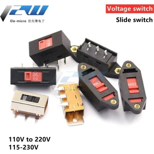 2pcs/lot voltage switch 3 feet 6 feet 110V to 220V power switch slide switch 115V-230V