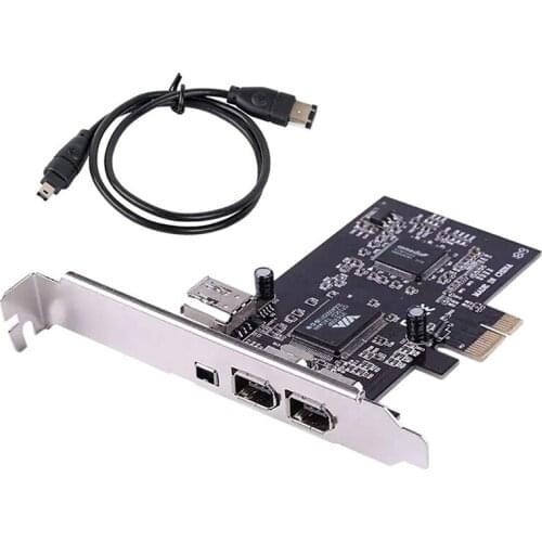 PCIe Firewire Card for Windows 10,IEEE 1394 PCI Express Controller 4 Ports(3 x 6 Pin and 1 x 4 Pin),Firewire 800 Adapter