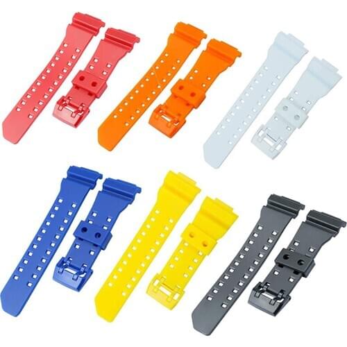 Resin strap pin buckle for Casio G-shock GA400 GBA400 outdoor sports waterproof rubber strap men and women watch accessories