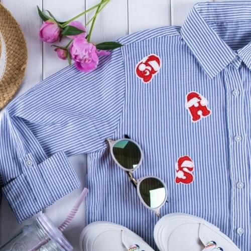 DIY 1 Set Useful 26 Letters Fabric Appliques Easy to Use Embroidery Patch Decorative for Clothing