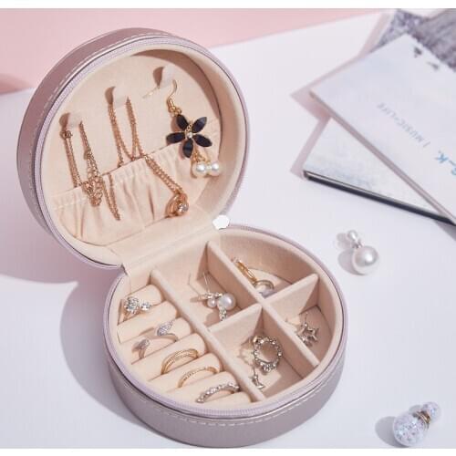 Mini Jewelry Box Women Earrings Nekclace Jewel Storage Display Women Travel Portable Jewelry Organizer Box Girls Birthday Gift